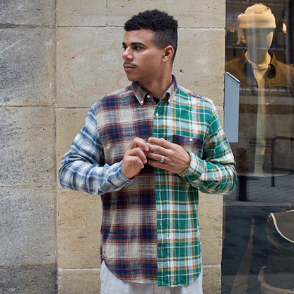 Check Block Shirt - Green