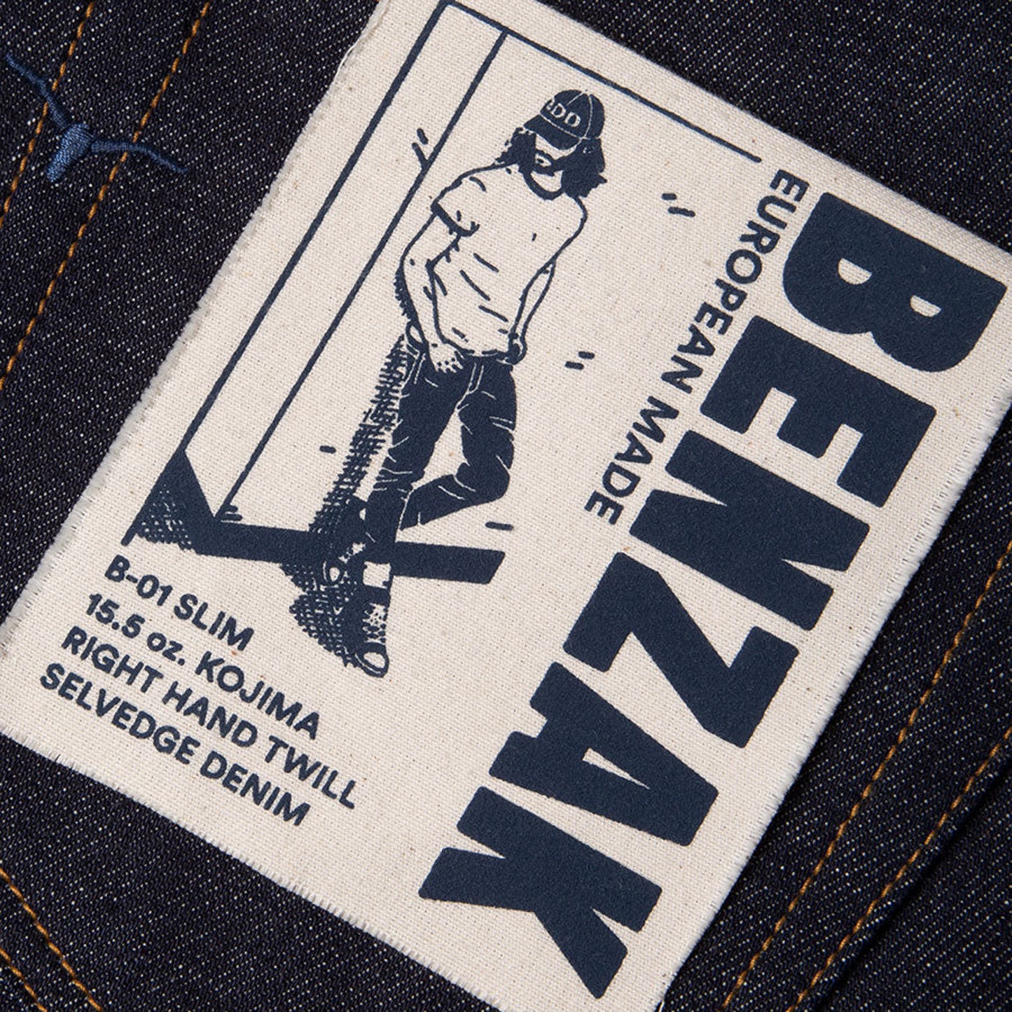 B-01 Slim - 15,5oz Kojima Selvedge