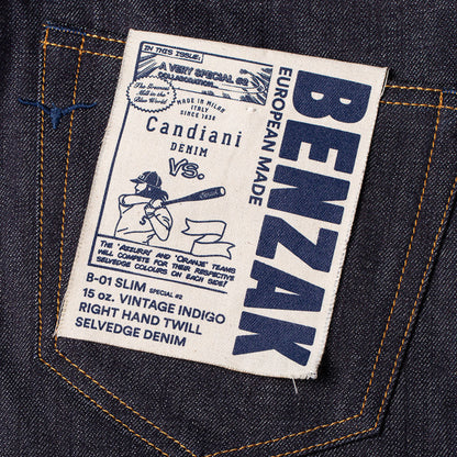 B-01 Slim - Special #2 15oz. Vintage Indigo Selvedge