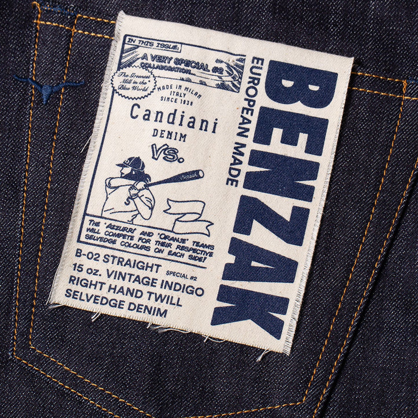B-02 Straight - Special #2 15oz. Vintage Indigo Selvedge