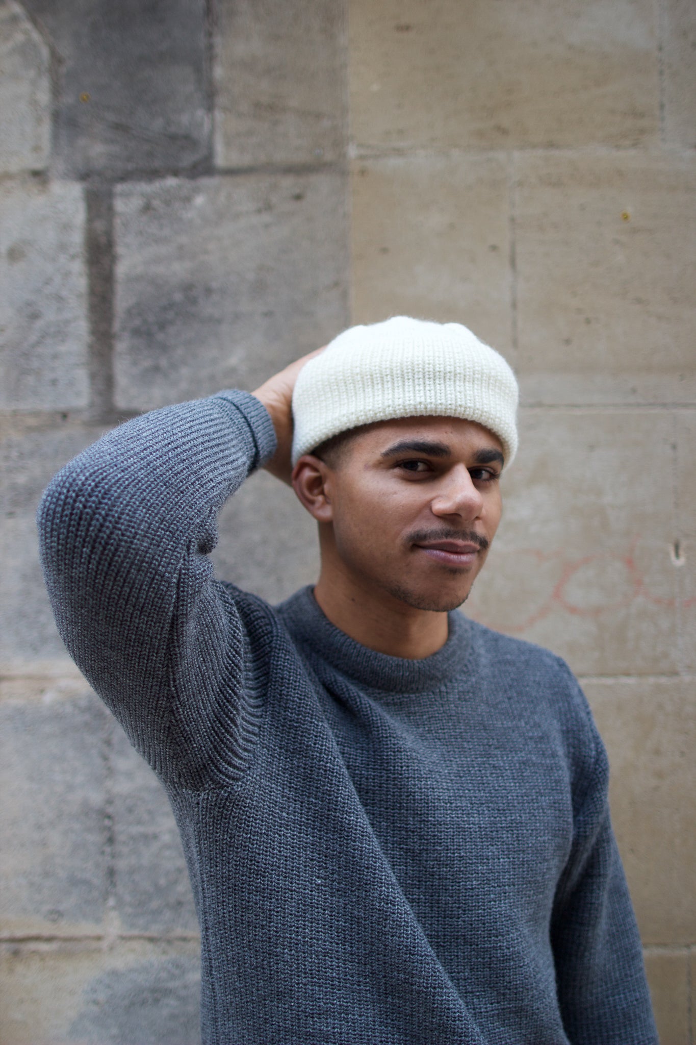 Mechanic Beanie Virgin Wool - Seashell Ecru