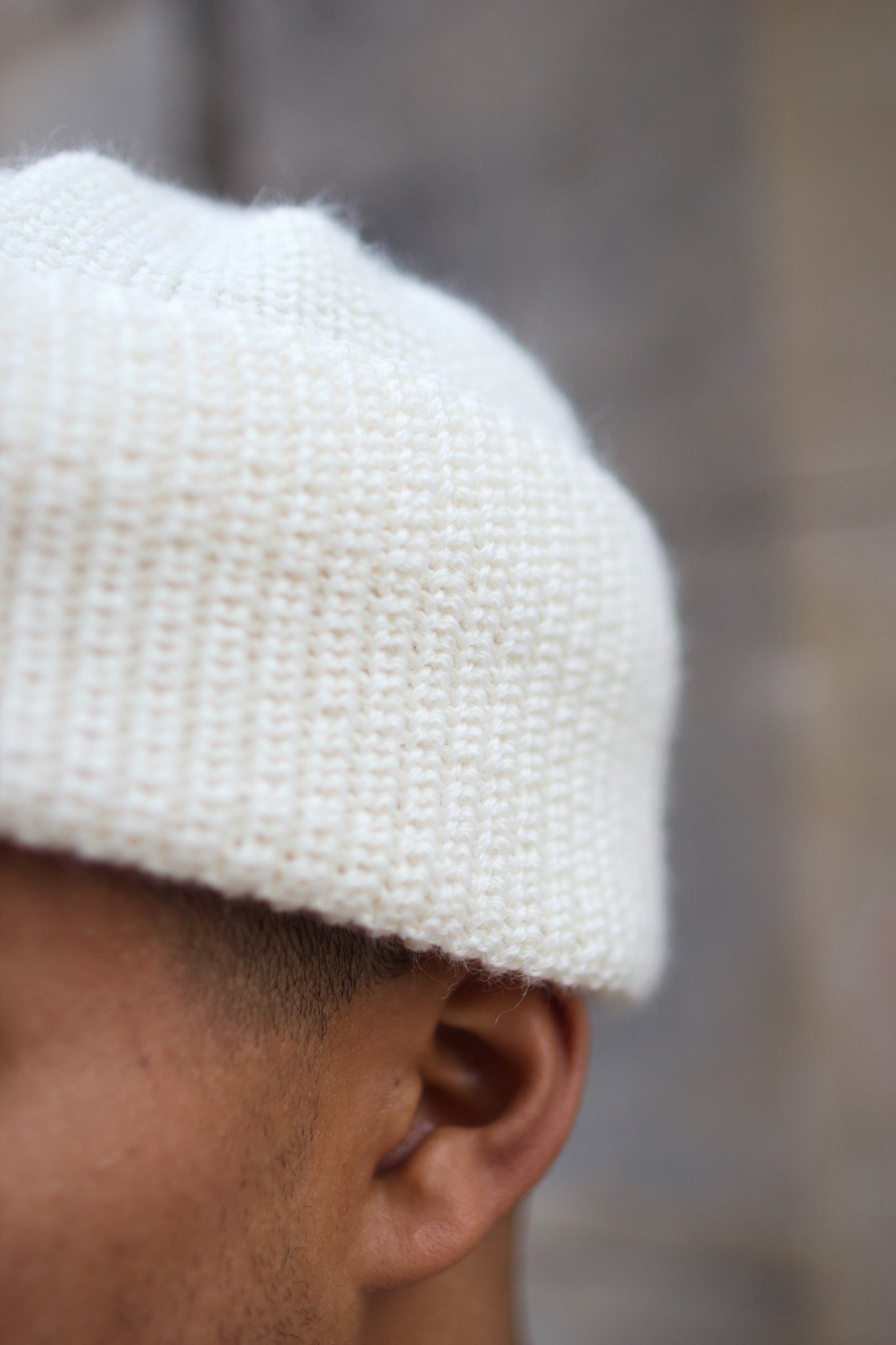 Mechanic Beanie Virgin Wool - Seashell Ecru