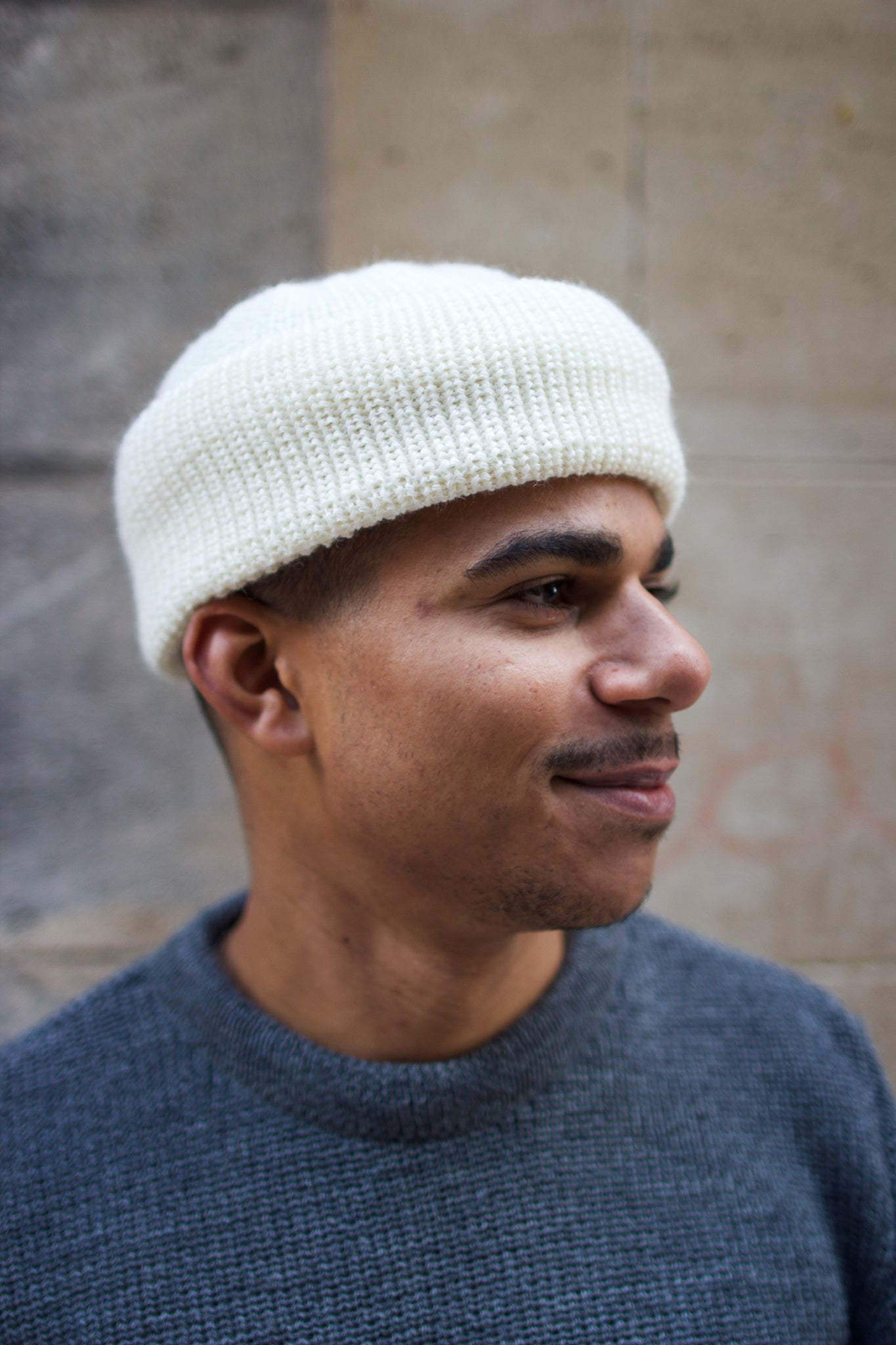Mechanic Beanie Virgin Wool - Seashell Ecru