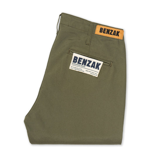 BC-04 Relaxed Chino - 8.5oz Aged Green Sateen Twill