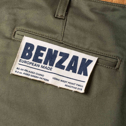 BC-04 Relaxed Chino - 8.5oz Aged Green Sateen Twill