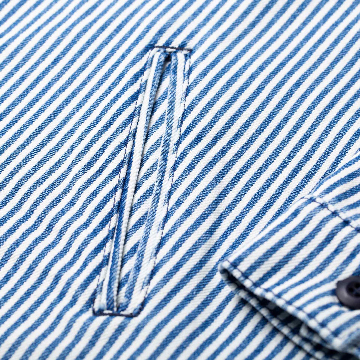 BWS-03 Military Overshirt - 12.7oz Hickory Stripe
