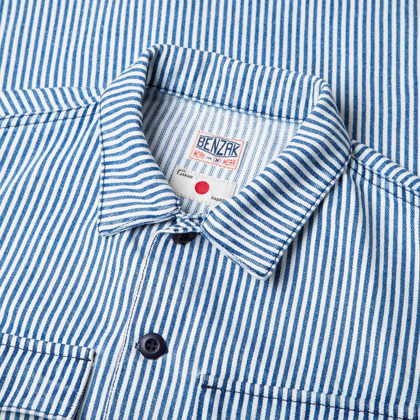 BWS-03 Military Overshirt - 12.7oz Hickory Stripe