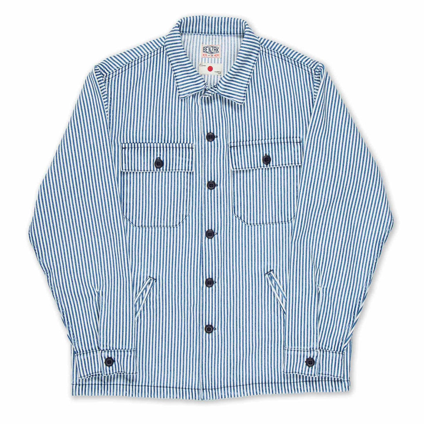 BWS-03 Military Overshirt - 12.7oz Hickory Stripe