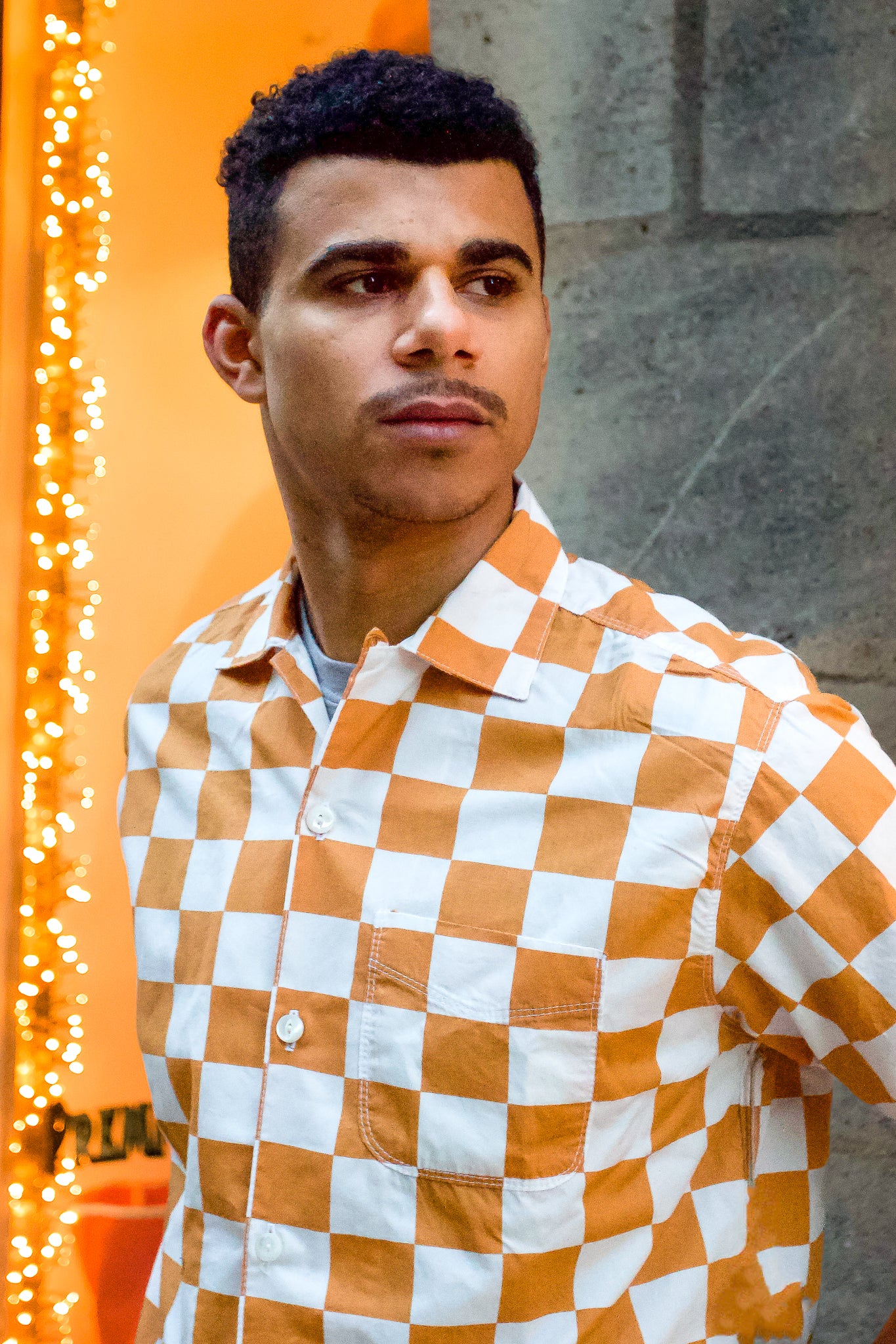 Hawaiian Check Shirt - Mustard