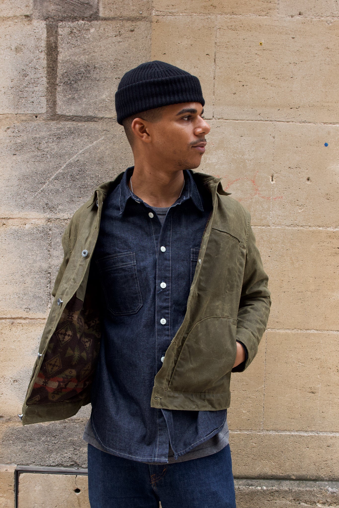 Supply Jacket Waxed Canvas- Lined Ridgeline - Hunter Green