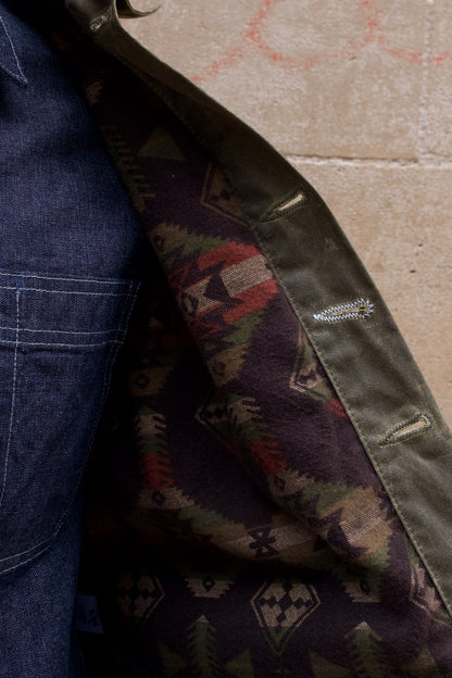 Supply Jacket Waxed Canvas- Lined Ridgeline - Hunter Green