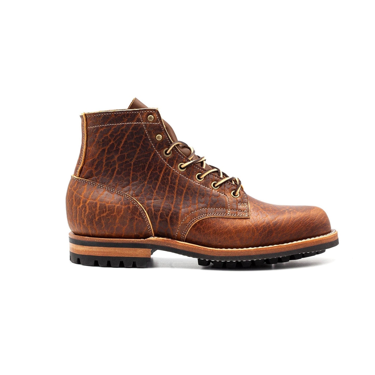 Boots Shrunken Bison Cognac