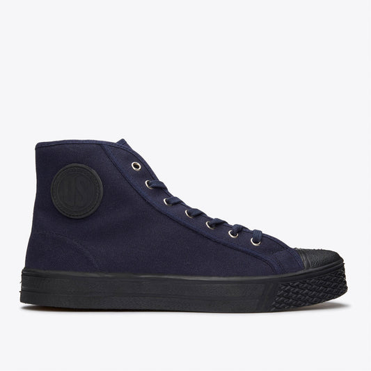 High Top Vulcanised - Navy / Black Sole